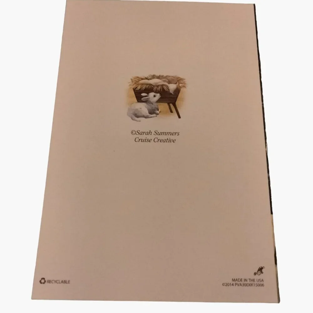 Religious Christmas Card Christian Nativity Peace Happiness Sarah Summers